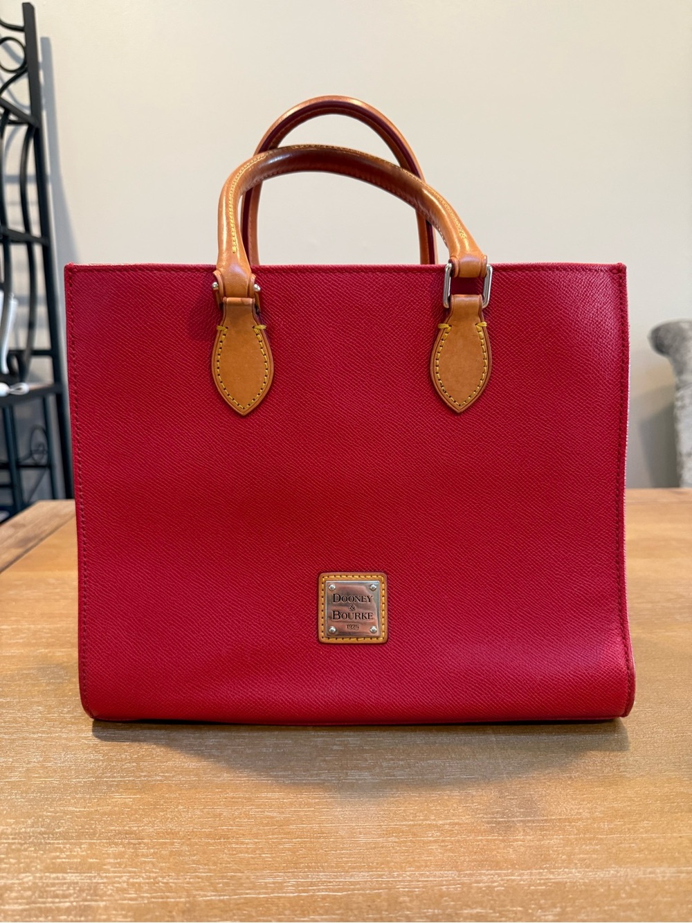 Dooney and Bourke Janine Red Satchel Handbag